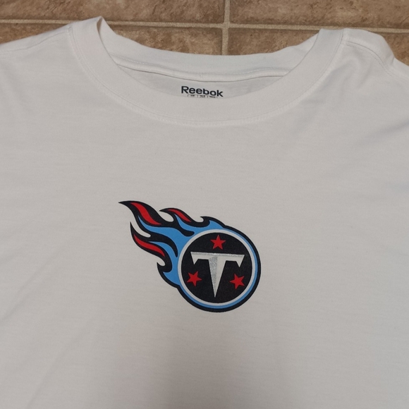 Reebok Tennessee Titans White and Blue Long Sleeve Men's Tee - Picture 4 of 5